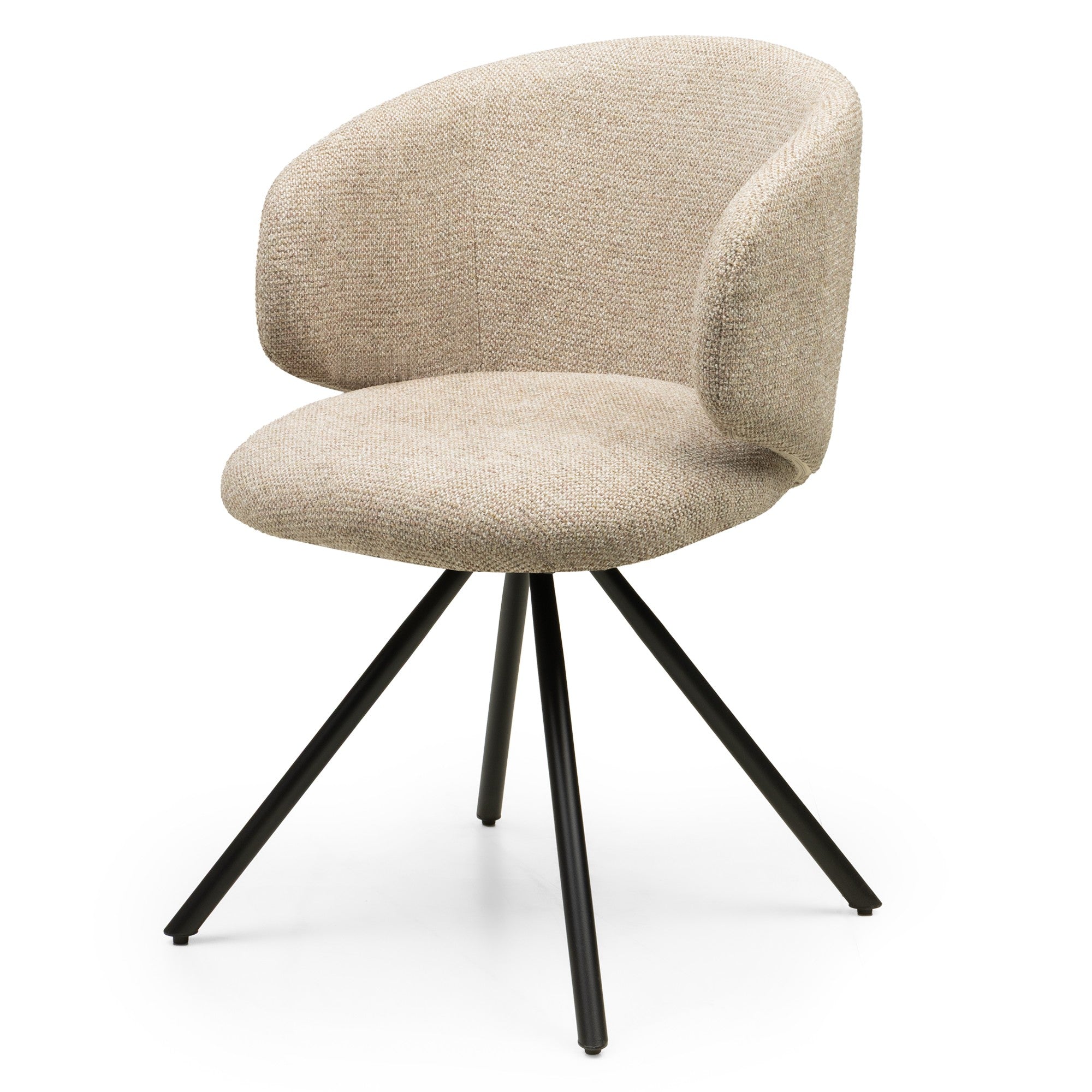 Swivel chair PLAGE, mocha/black legs