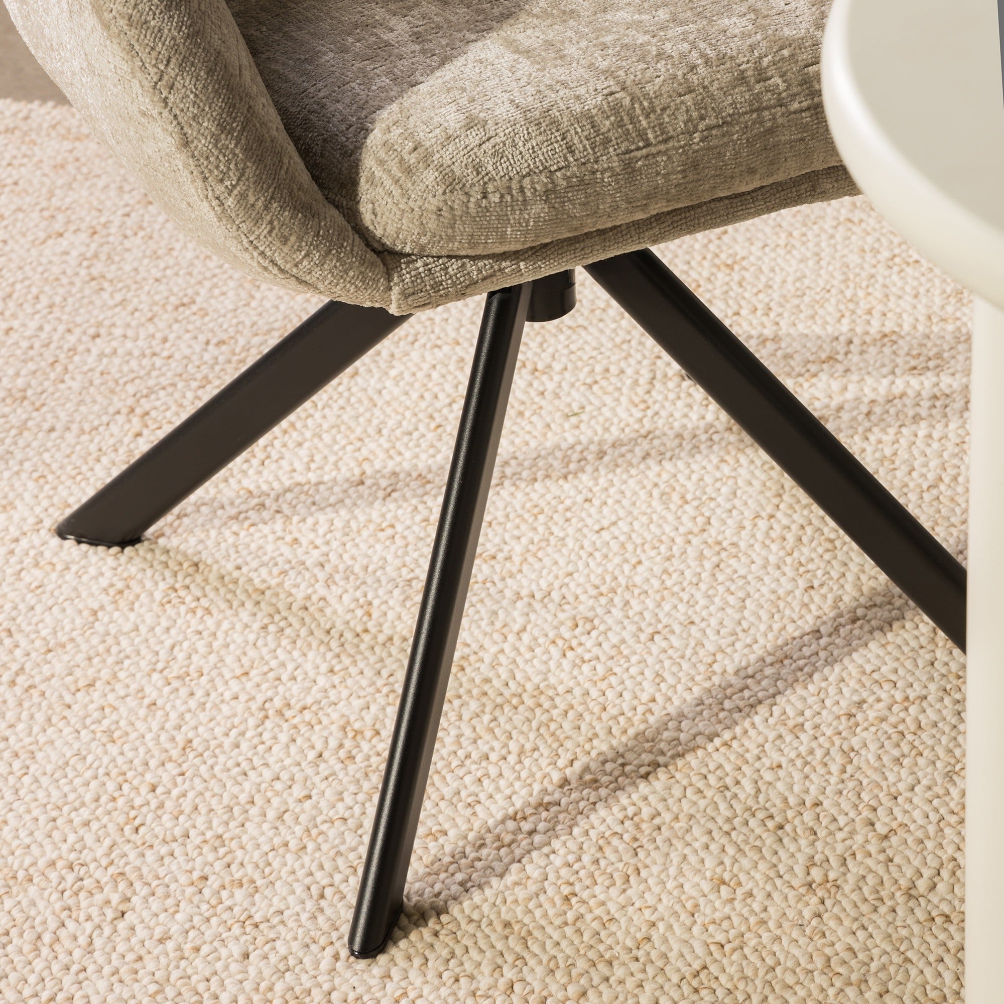 Swivel chair VALORE, sand/black legs