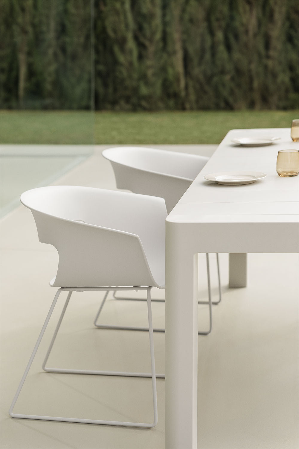 Outdoor chair BRAVO, White grey