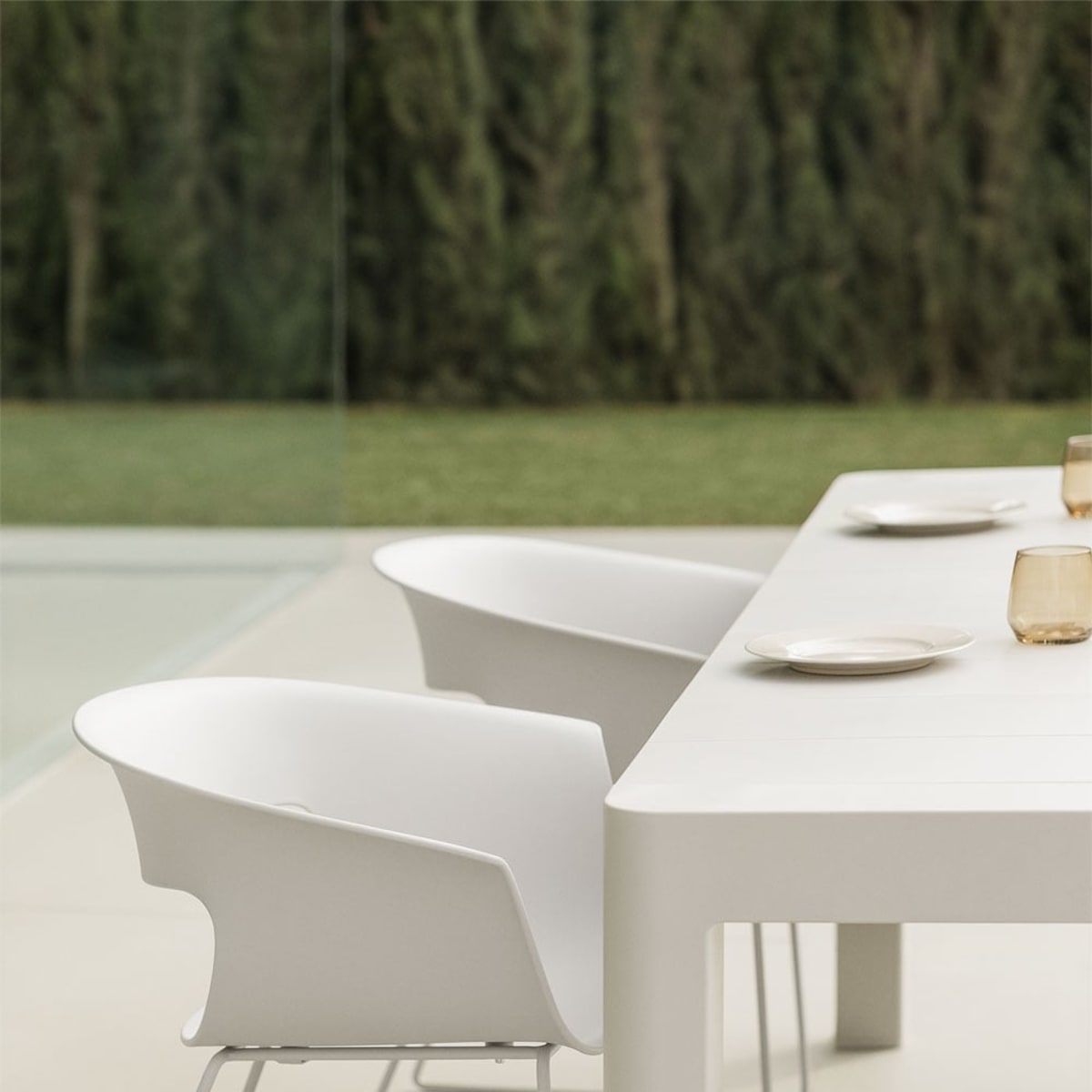 Outdoor chair BRAVO, White grey