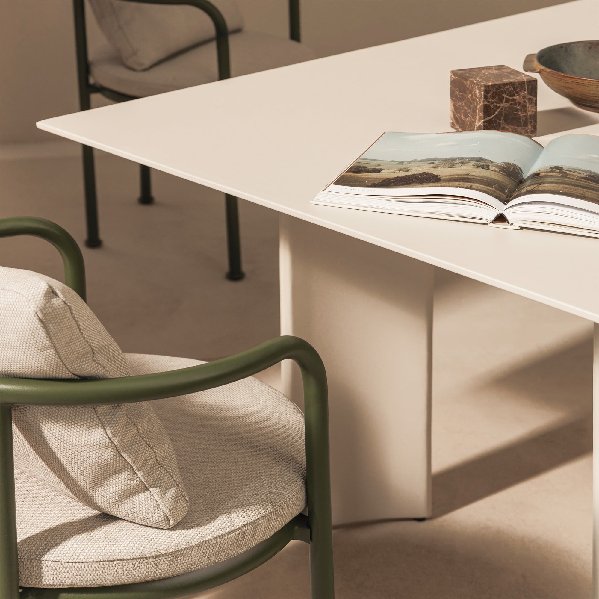 Outdoor chair ALERO, aluminum, green
