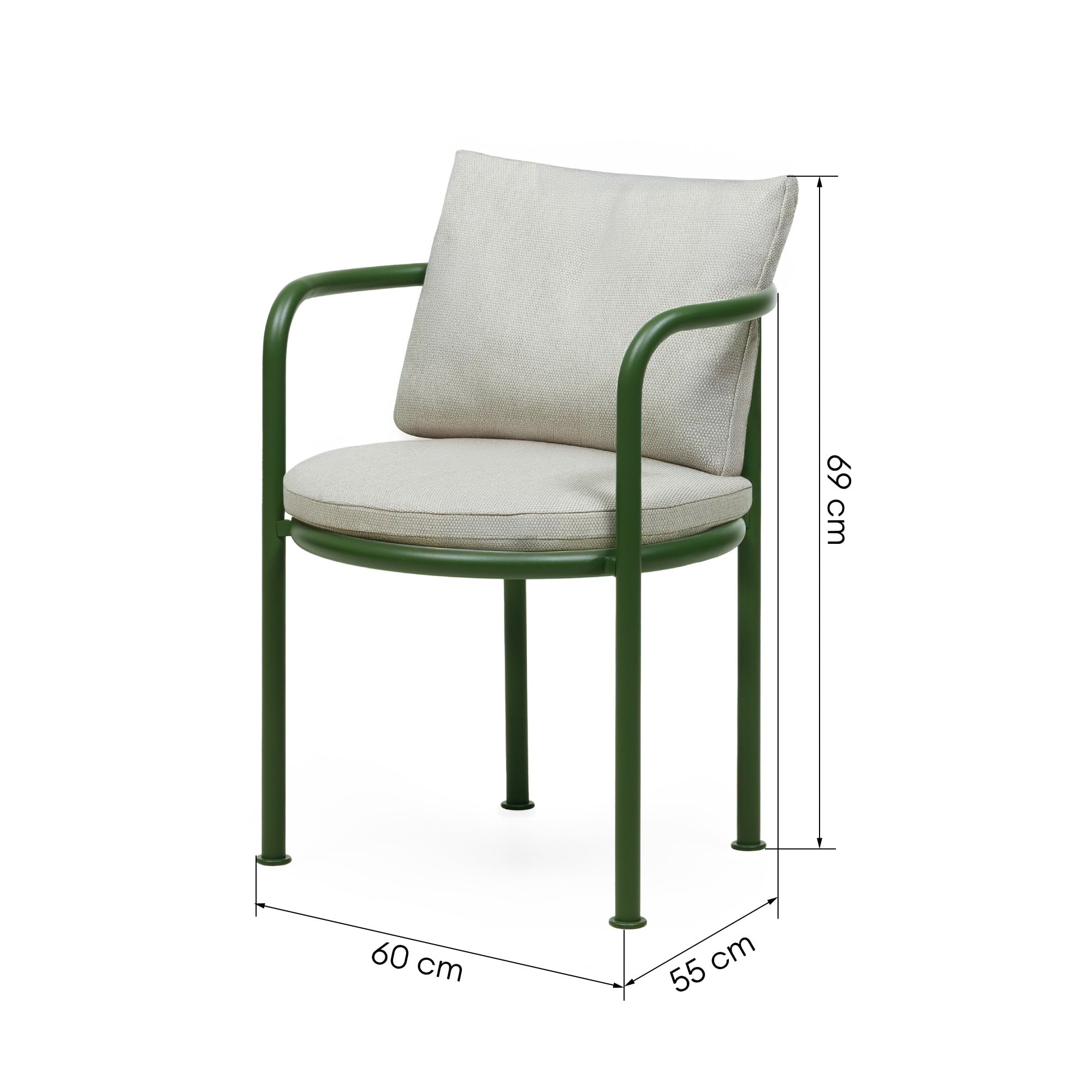 Outdoor chair ALERO, aluminum, green