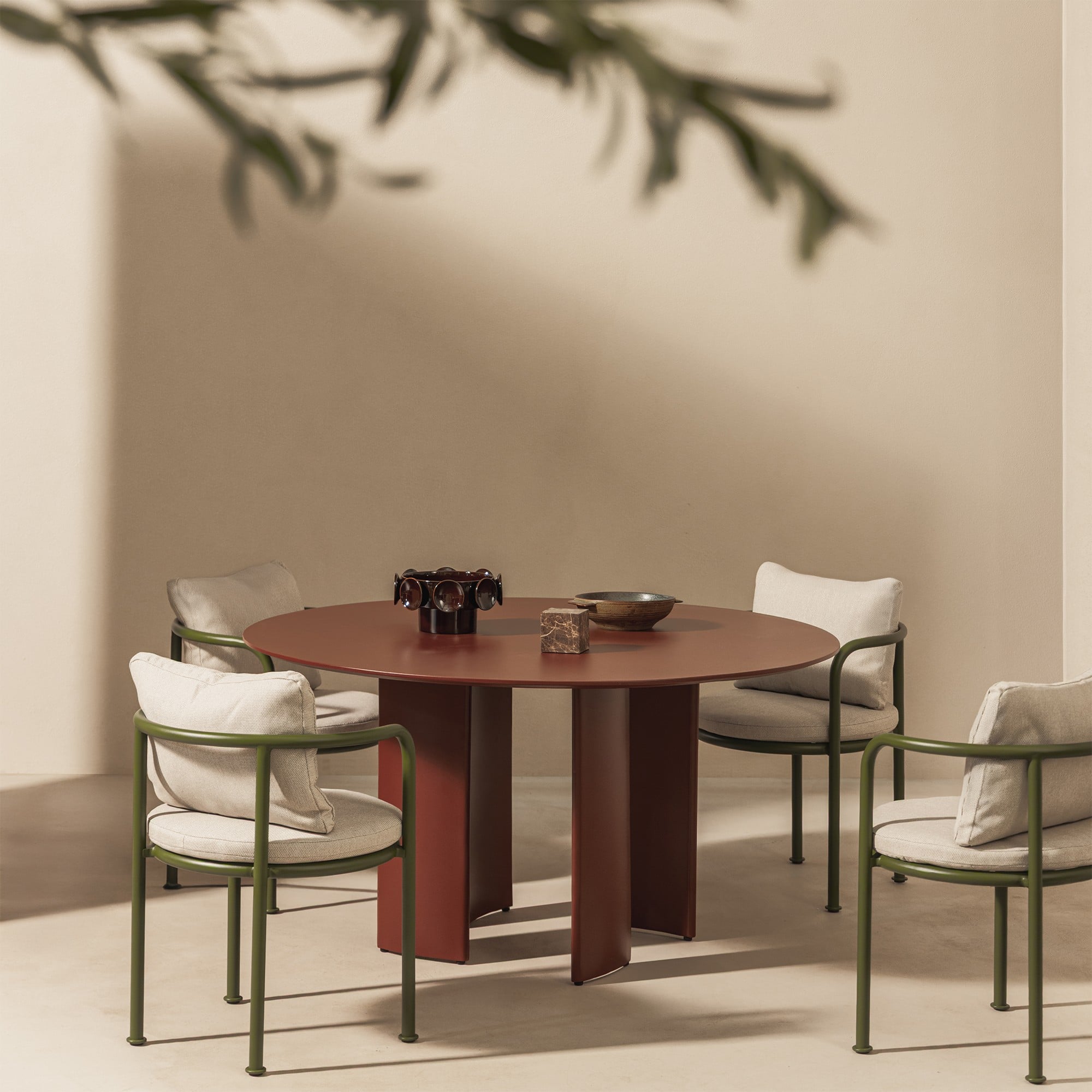 Outdoor chair ALERO, aluminum, green