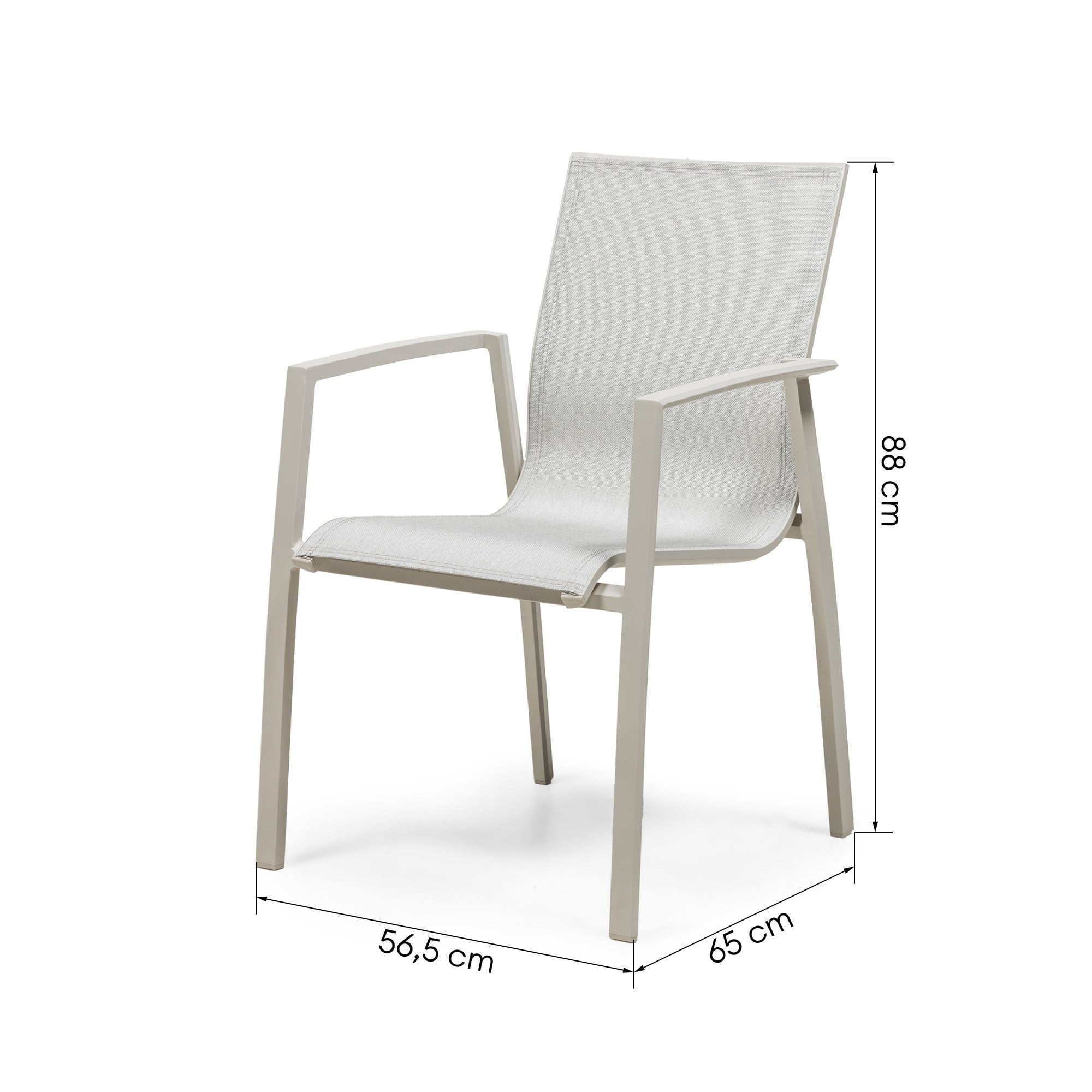 Outdoor chair CASINO, aluminum, sand