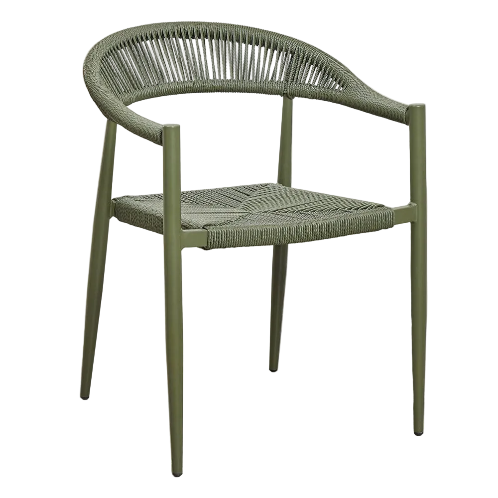Outdoor chair LEON, Olive green