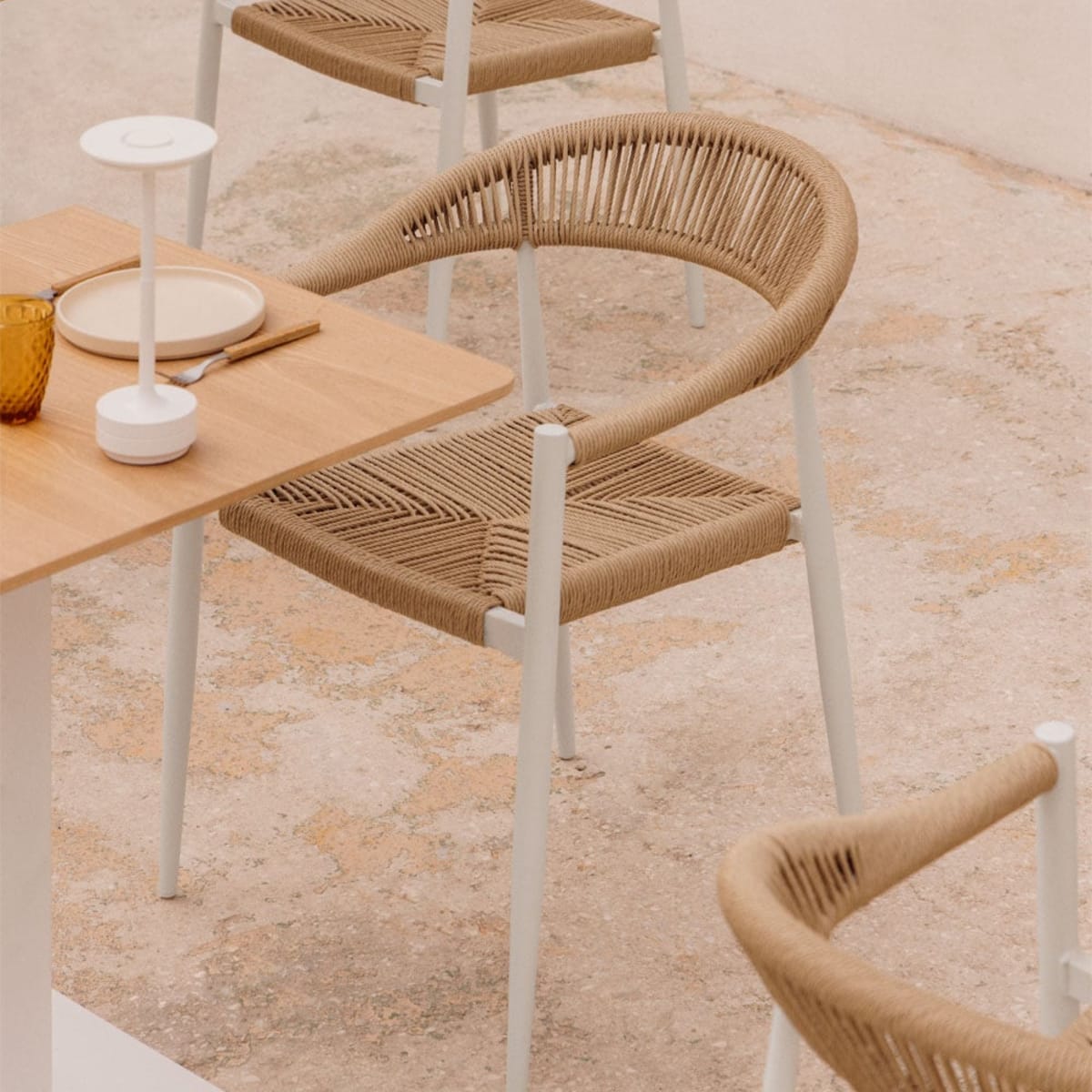 Outdoor chair LEON, Gardenia white
