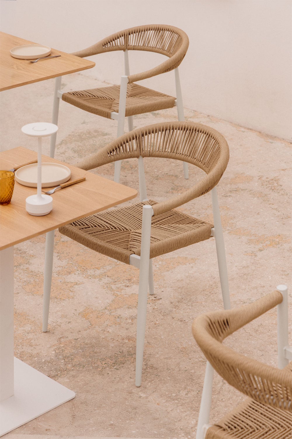 Outdoor chair LEON, Gardenia white