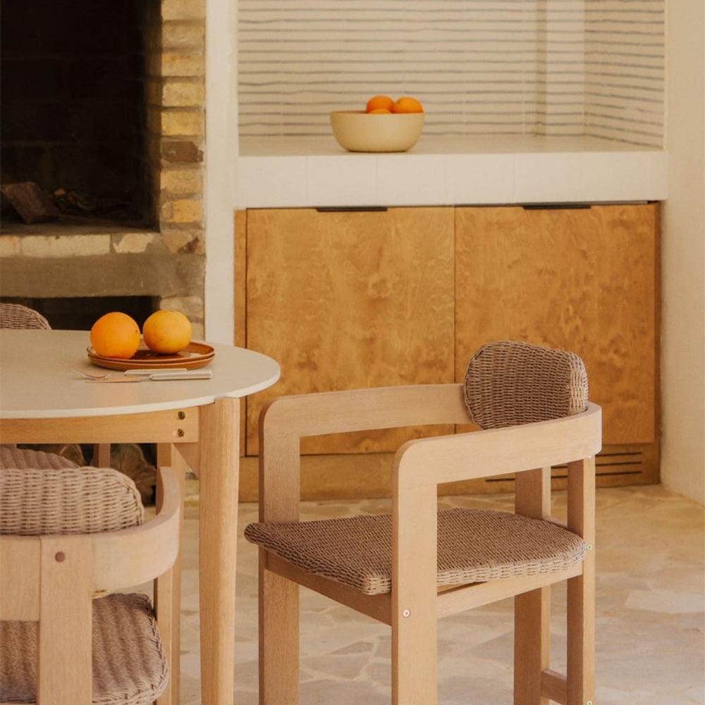 Outdoor chair KORALO, light acacia brown