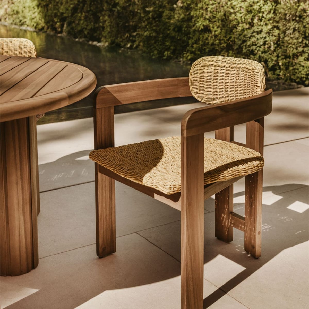 Outdoor chair KORALO, dark acacia brown