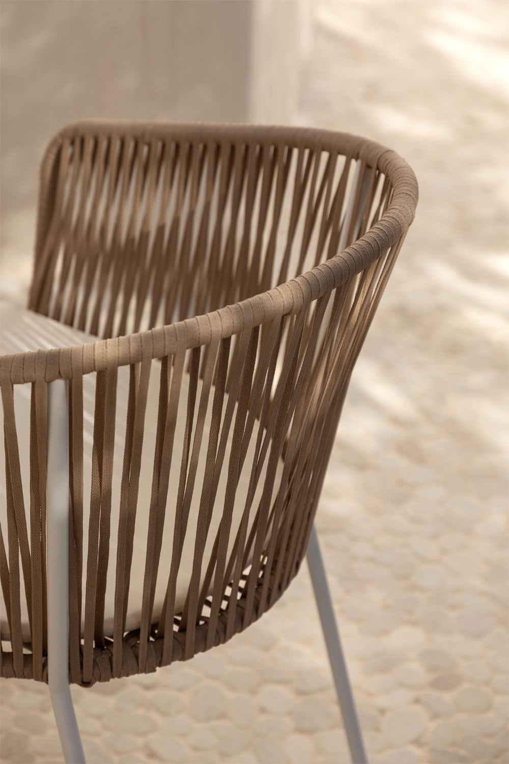 Garden Chair CORDOVA, natural and white