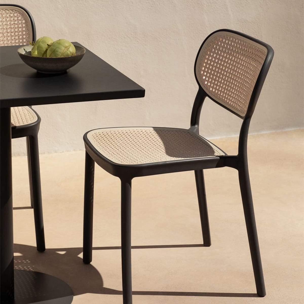 Outdoor chair OQUERCO armless, graphite grey