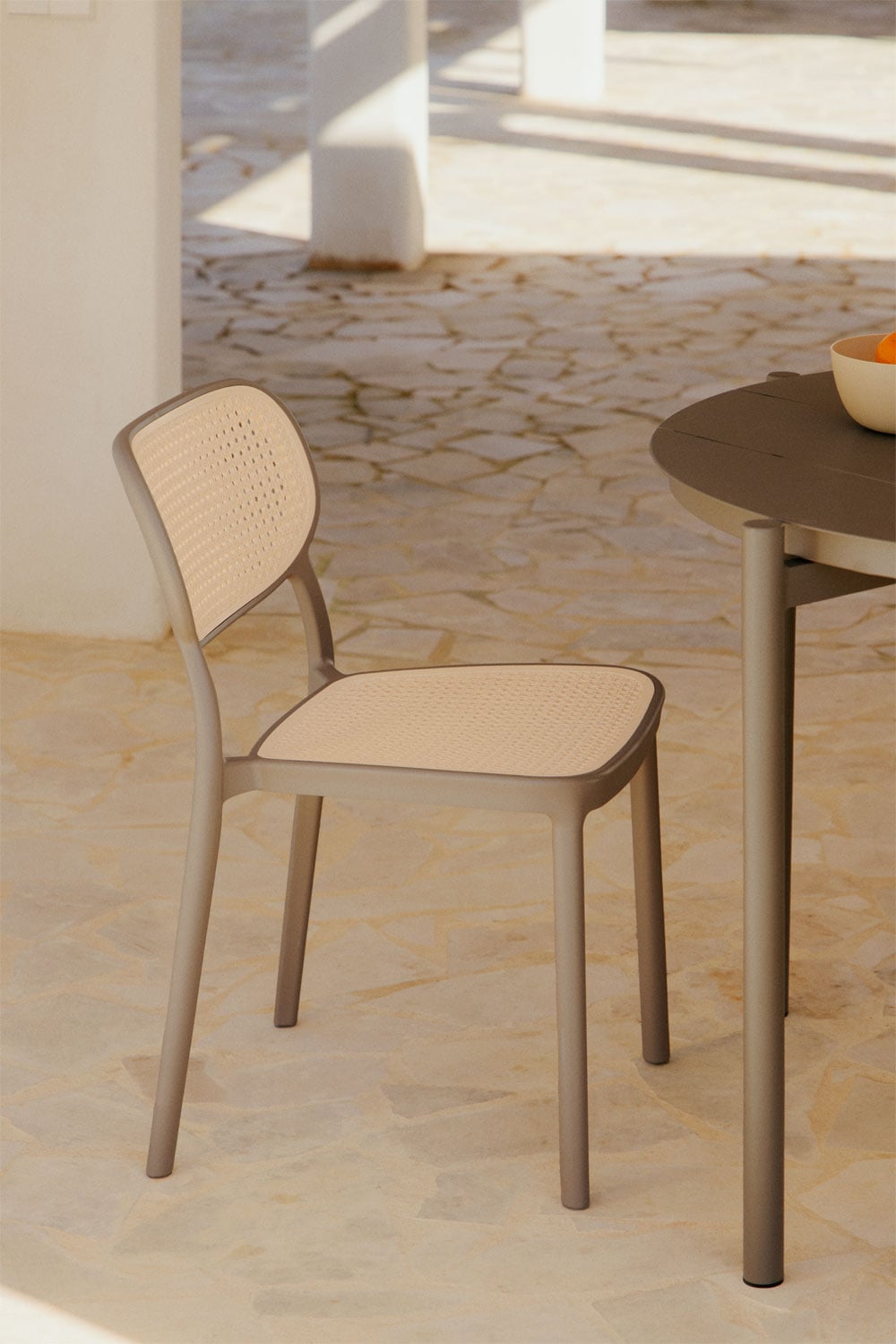 Outdoor chair OQUERCO armless, graphite grey