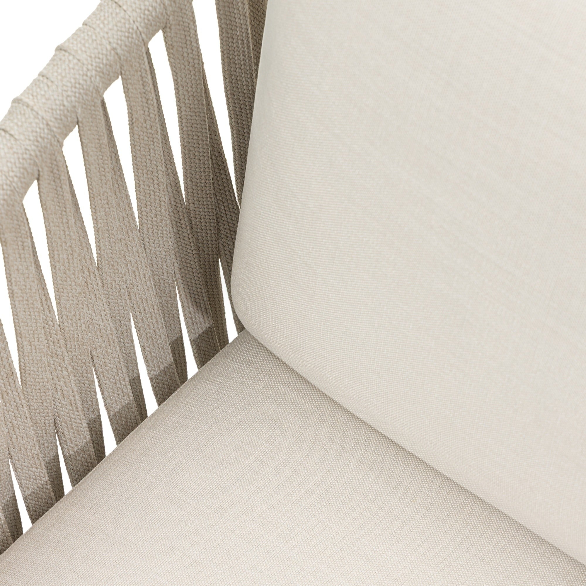 RIBAUD outdoor chair, rope, sand