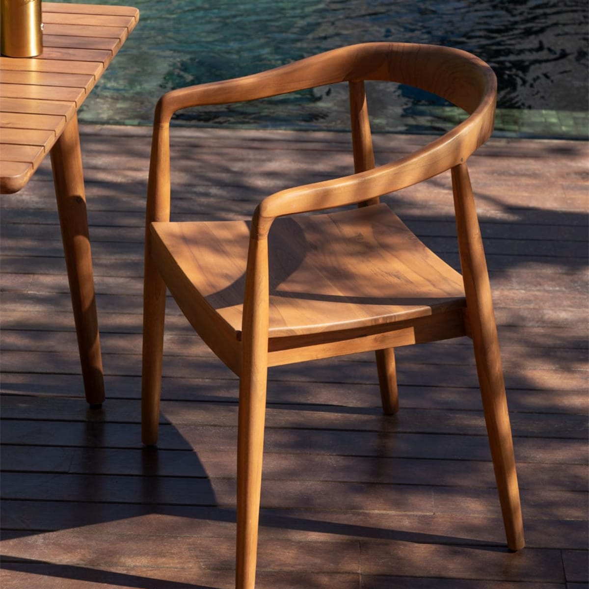 Outdoor chair TIKARO, dark teak