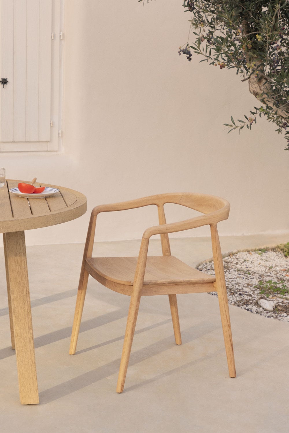 Outdoor chair TIKARO, dark teak