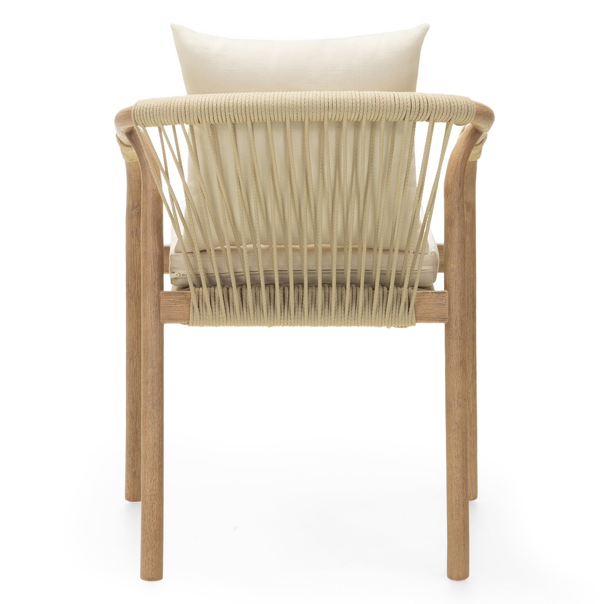 Outdoor chair SORBET, rope, light acacia, sand