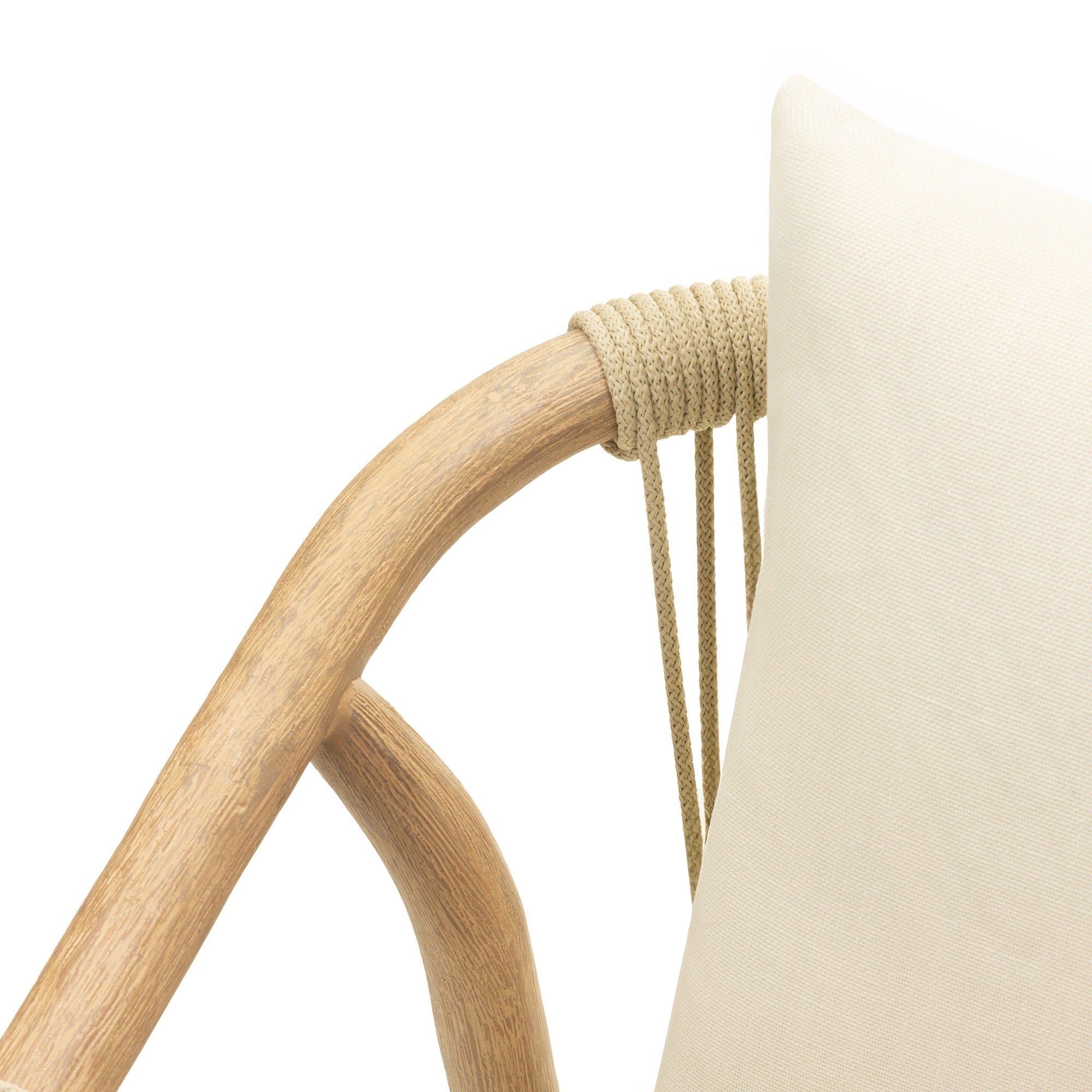 Outdoor chair SORBET, rope, light acacia, sand