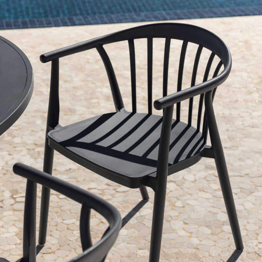 Outdoor Armchair ROCCO, graphite grey