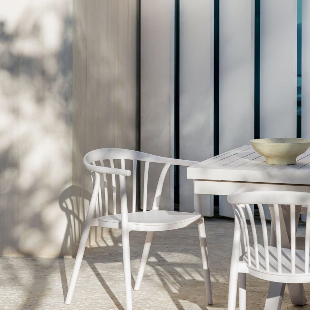 Outdoor armchair ROCCO, white