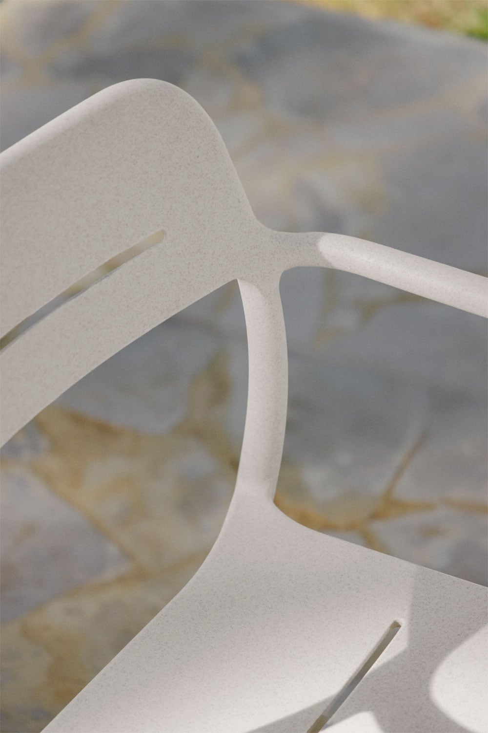 Outdoor chair GRZARA, white stone