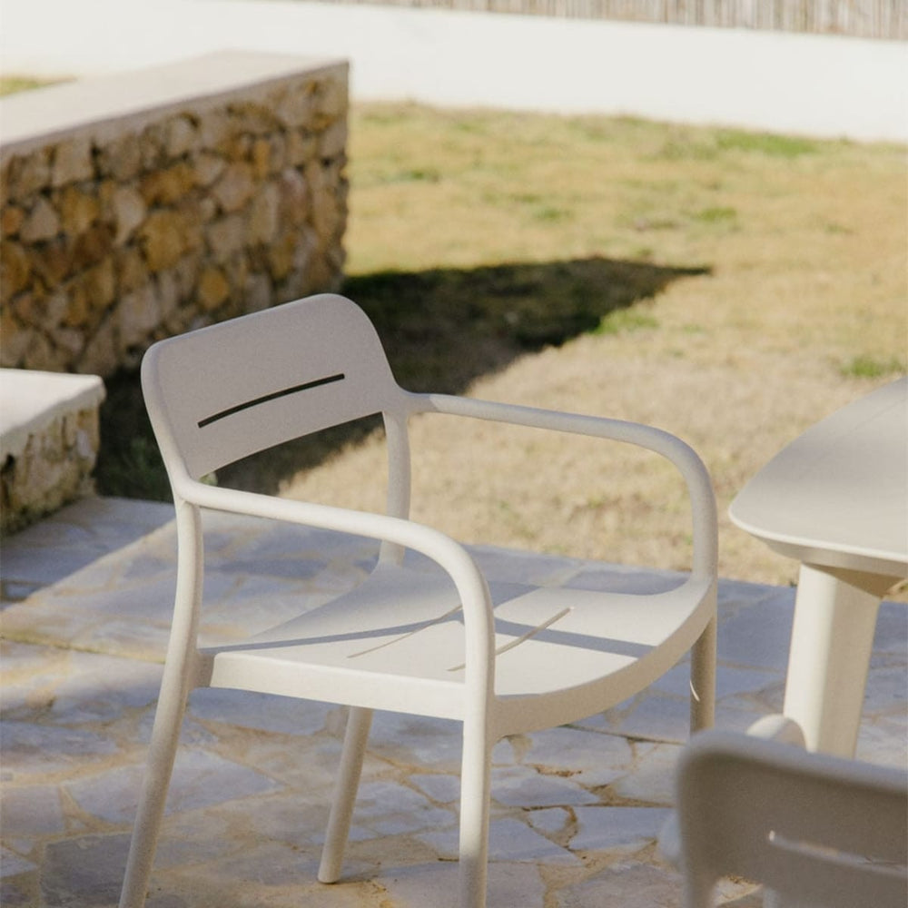 Outdoor chair GRZARA, white stone