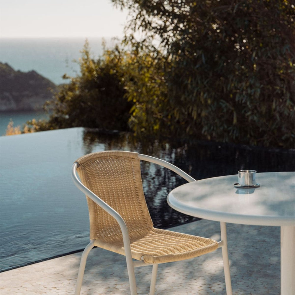 Outdoor Chair DOLOMITOMANA, White and Natural
