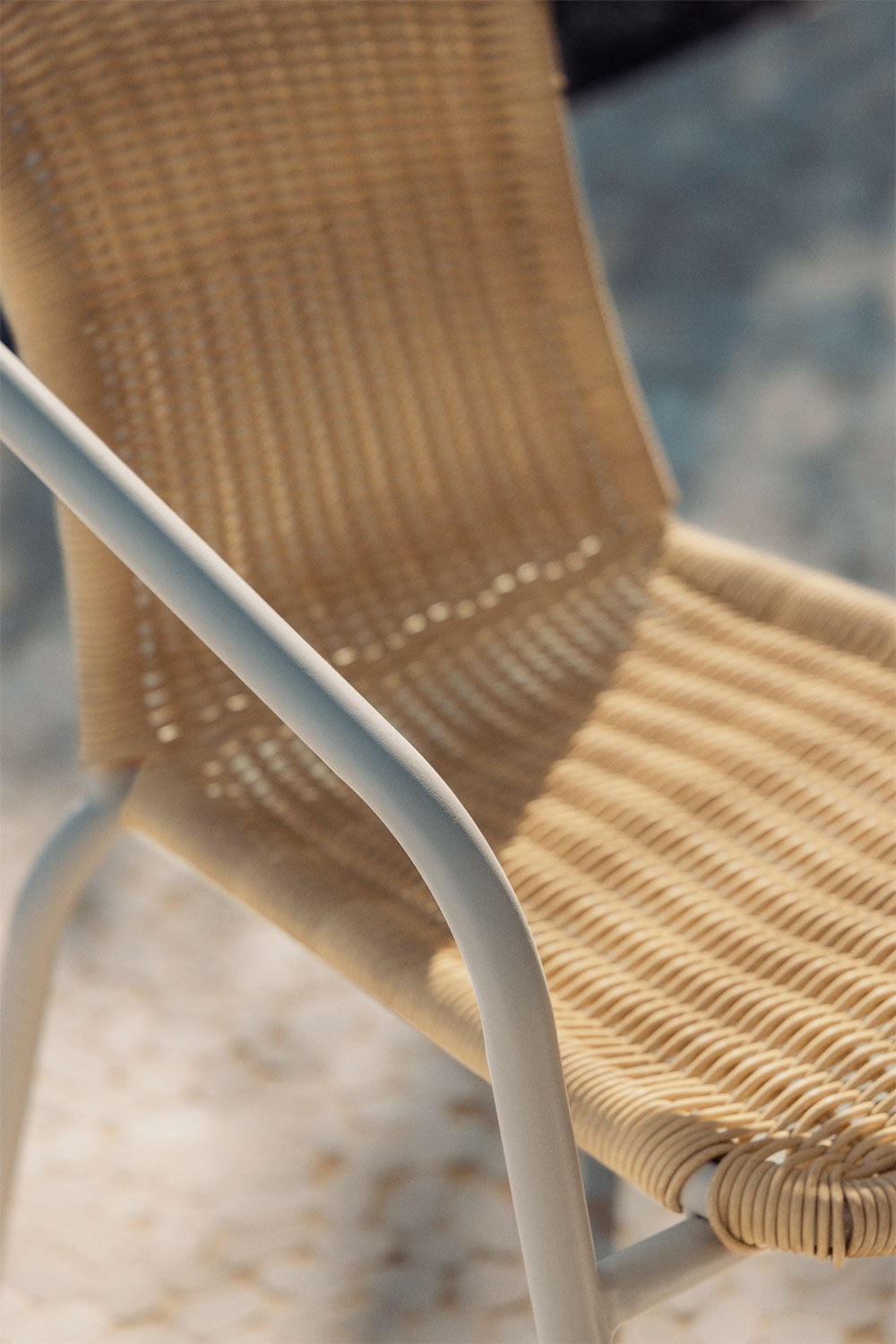 Outdoor Chair DOLOMITOMANA, White and Natural