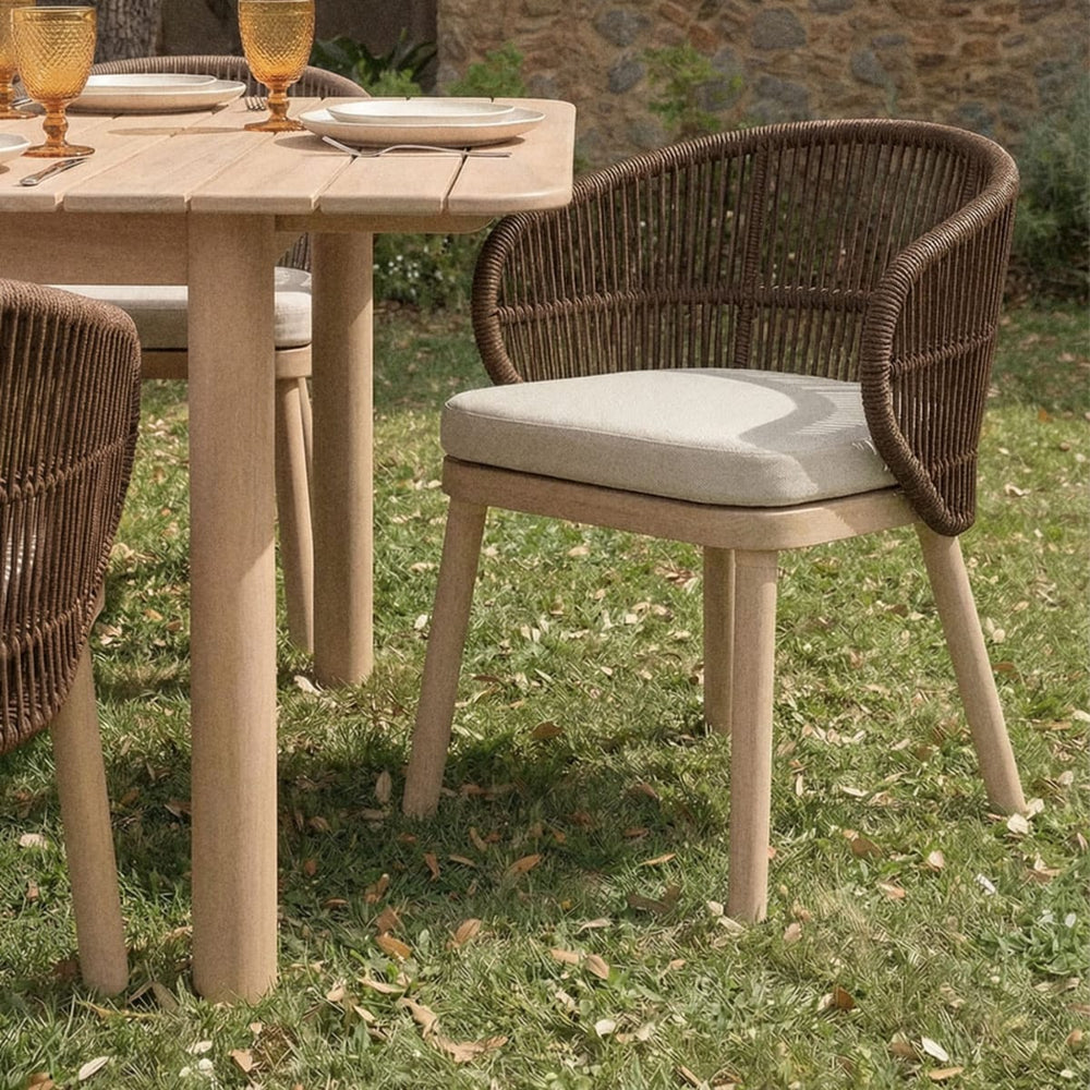 Outdoor chair CORAL, acacia, chocolate