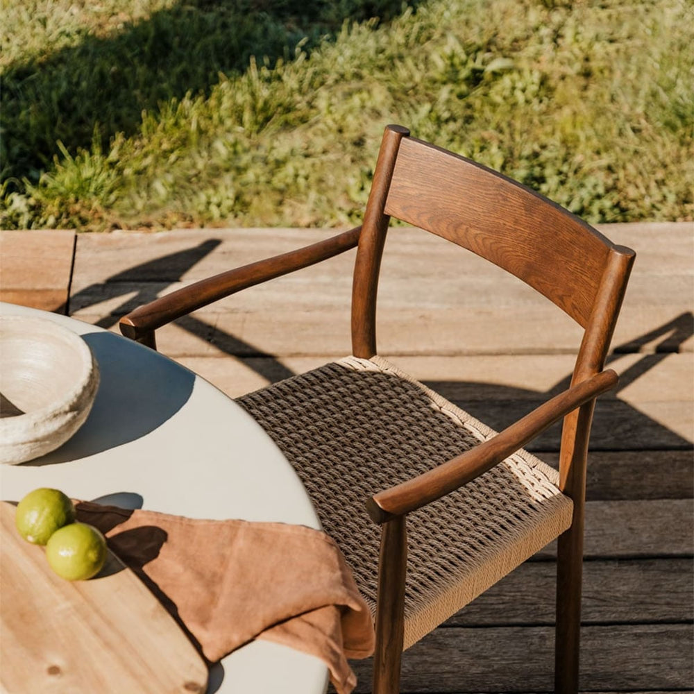 Outdoor chair QUERCO, dark oak