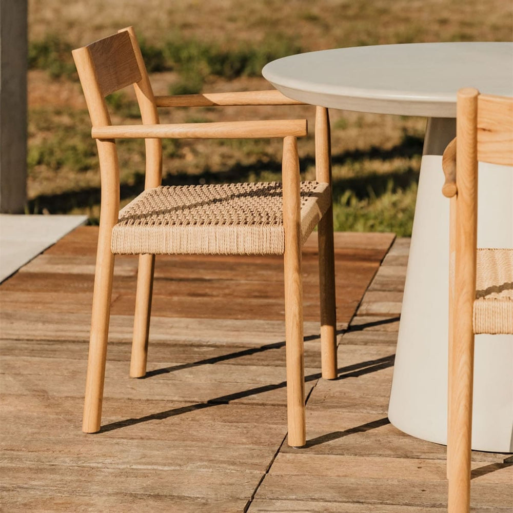Outdoor chair QUERCO, natural oak