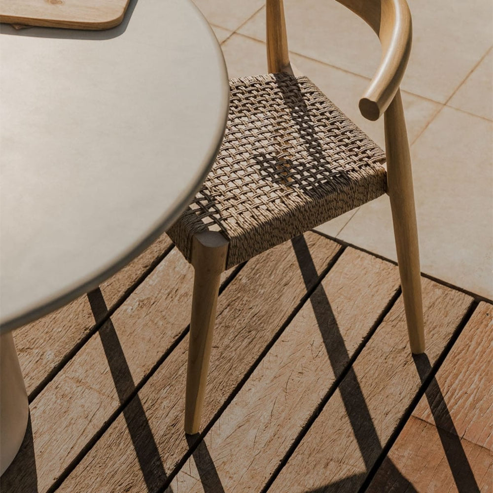 VALDO outdoor chair, natural wood