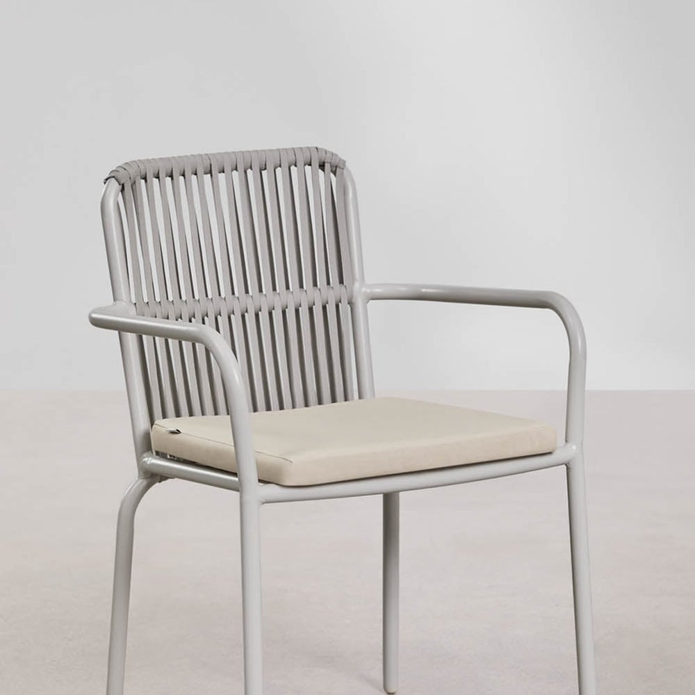Stackable outdoor chair FLORA, Light grey