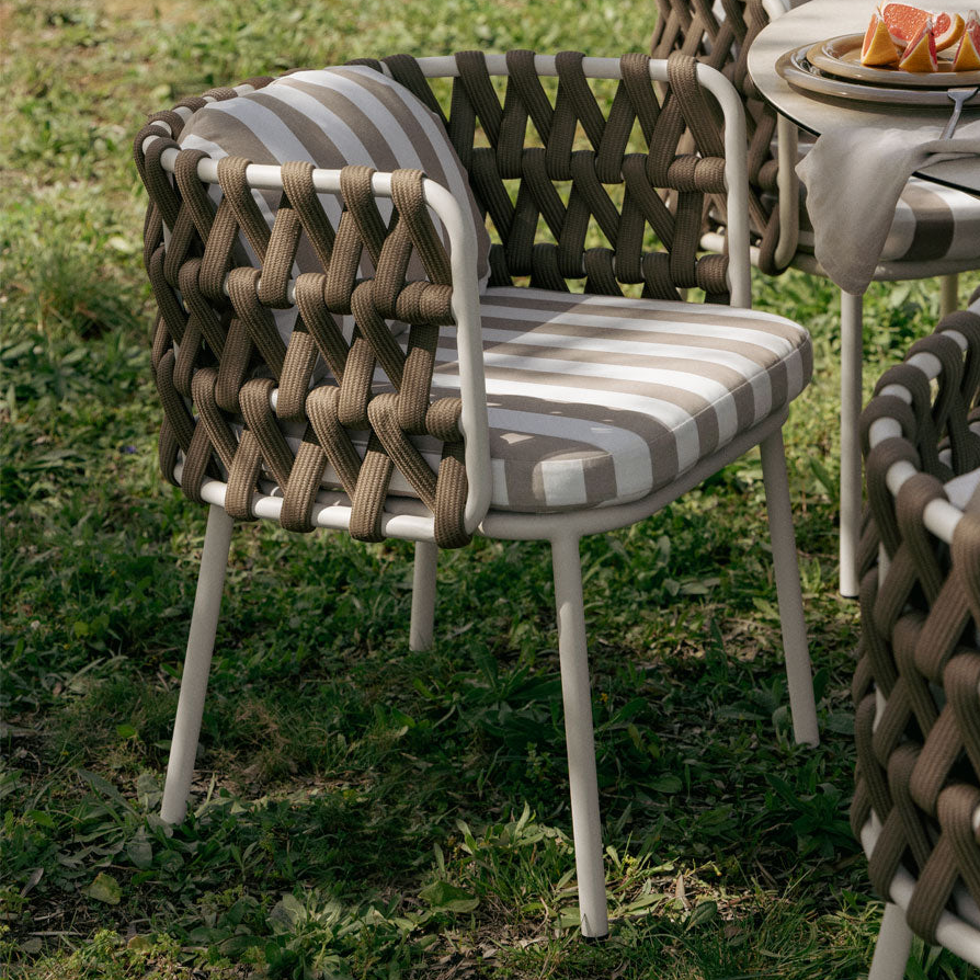 TEVARY Outdoor chair, with armrests, white (2 pcs.)