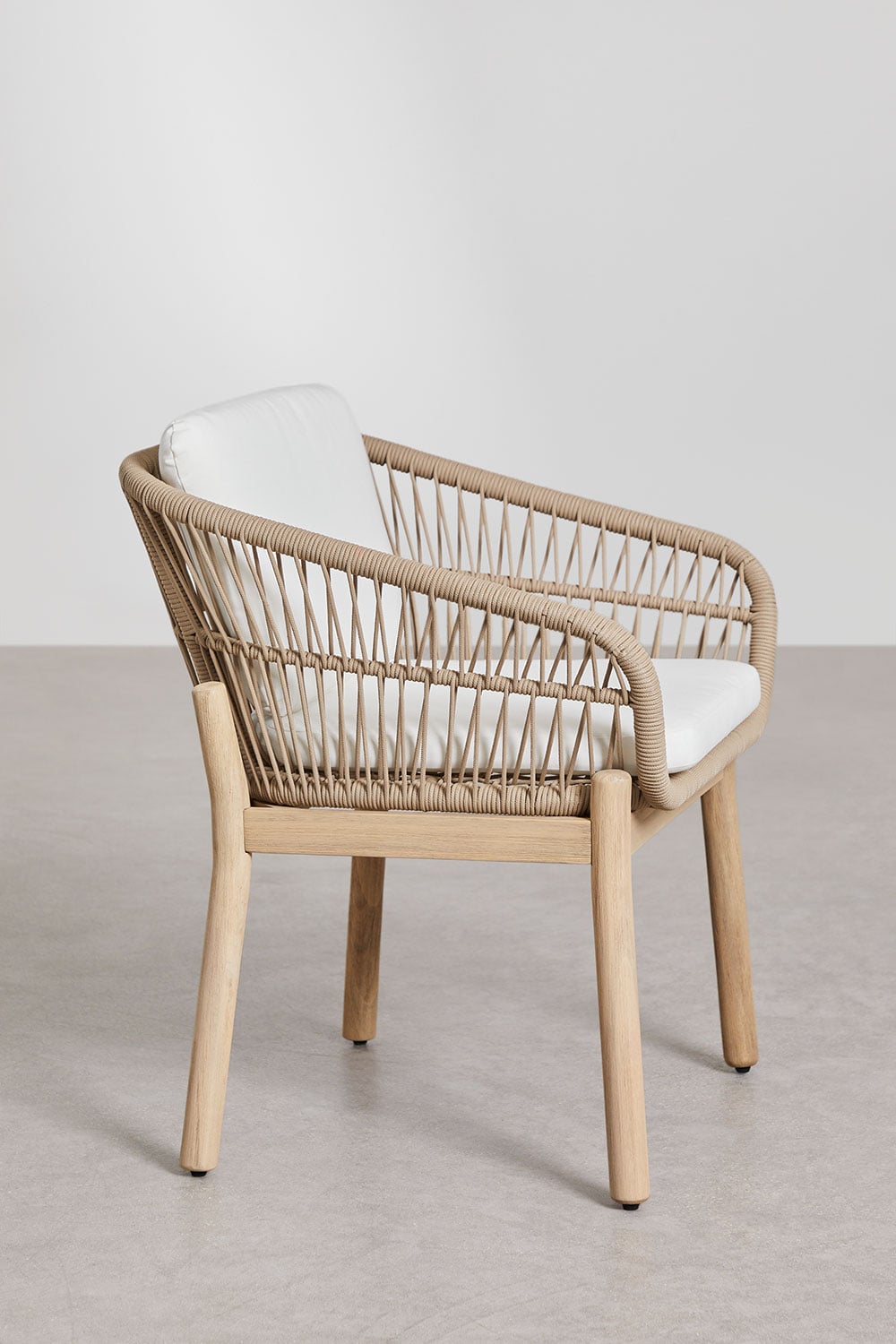 Outdoor chair ACACIA with armrests, light (3 variants)