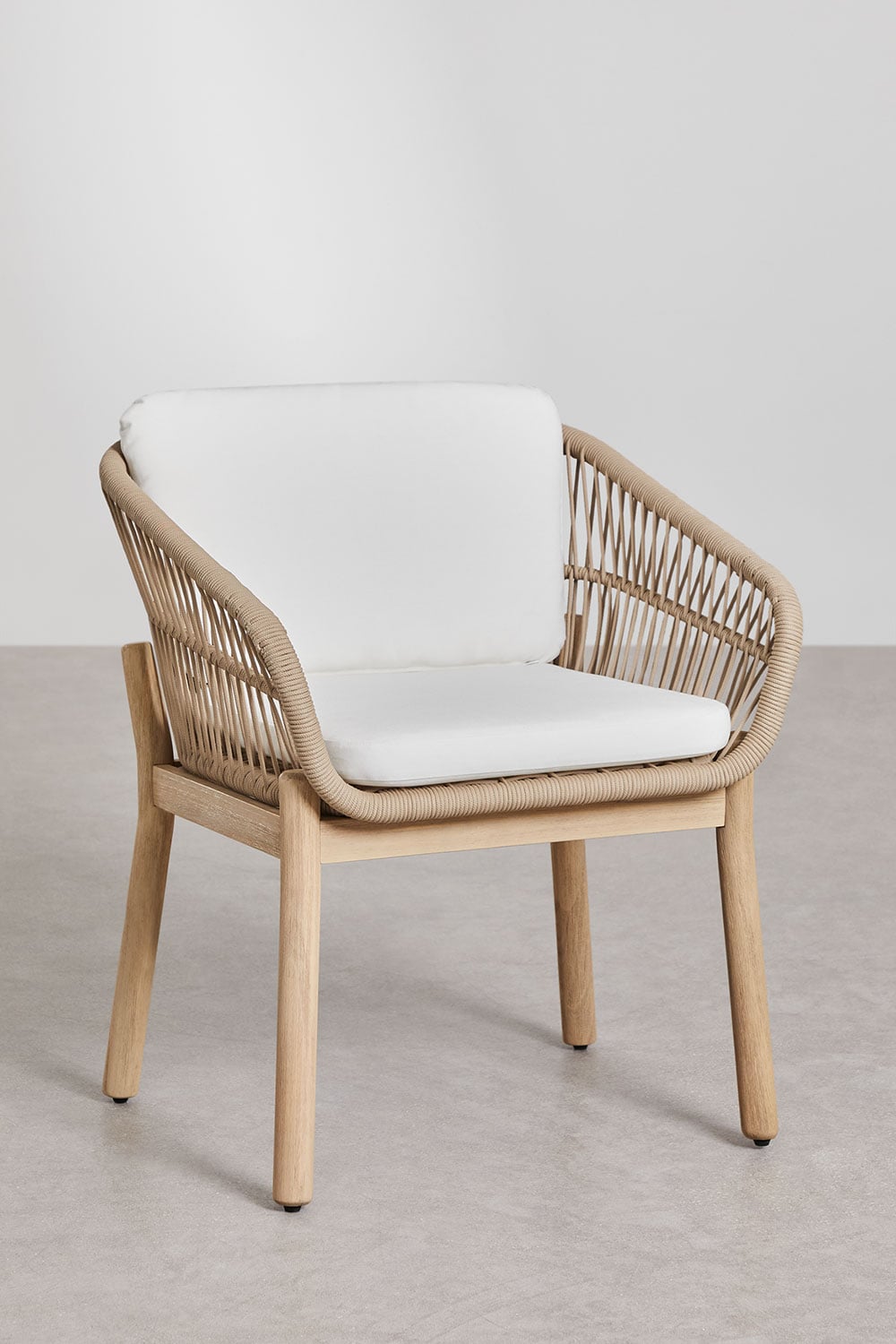 Outdoor chair ACACIA with armrests, light (3 variants)