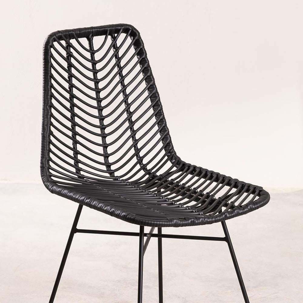Outdoor chair GRANO Colors, black (2 pcs)