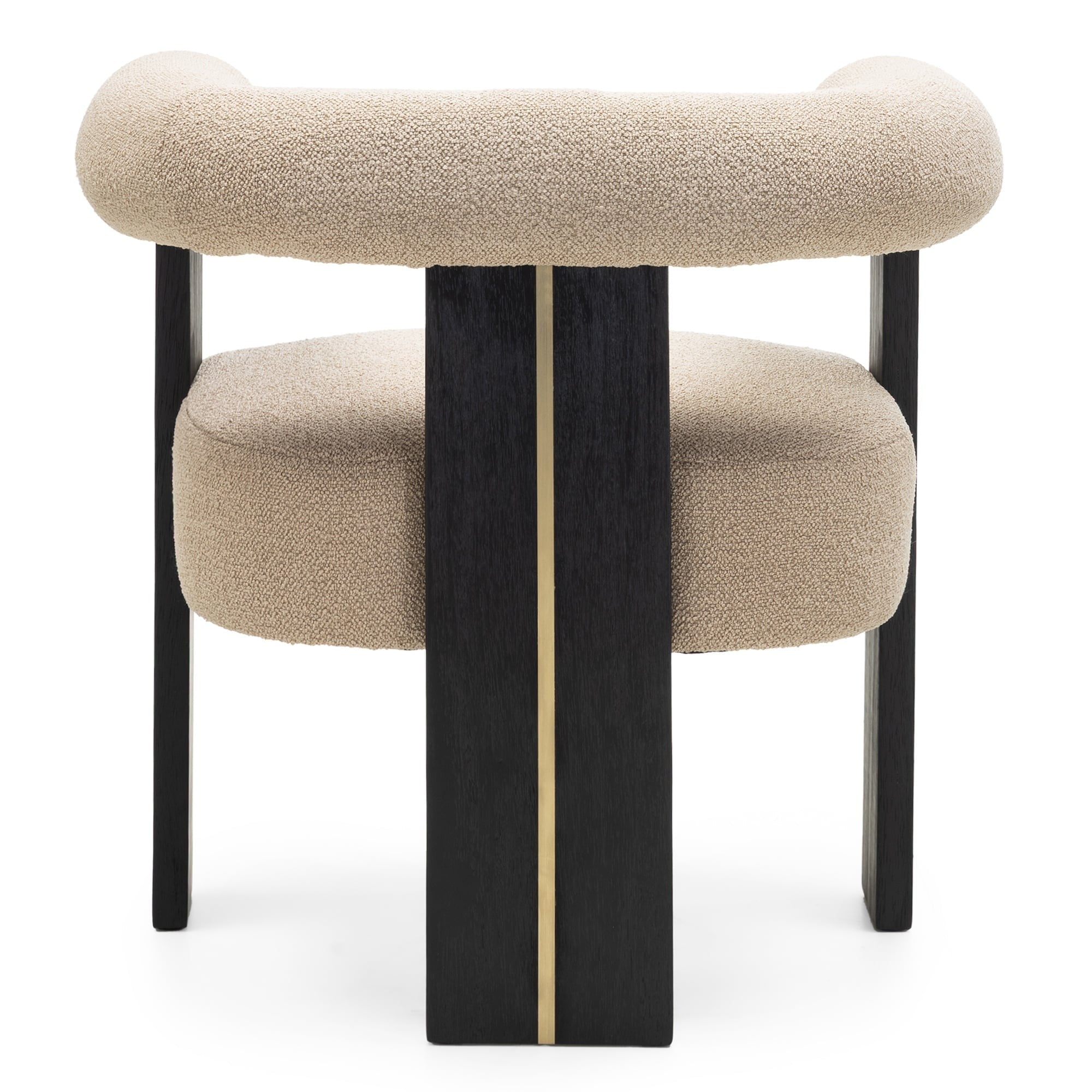 Chair CLARET, beige/black, rubberwood
