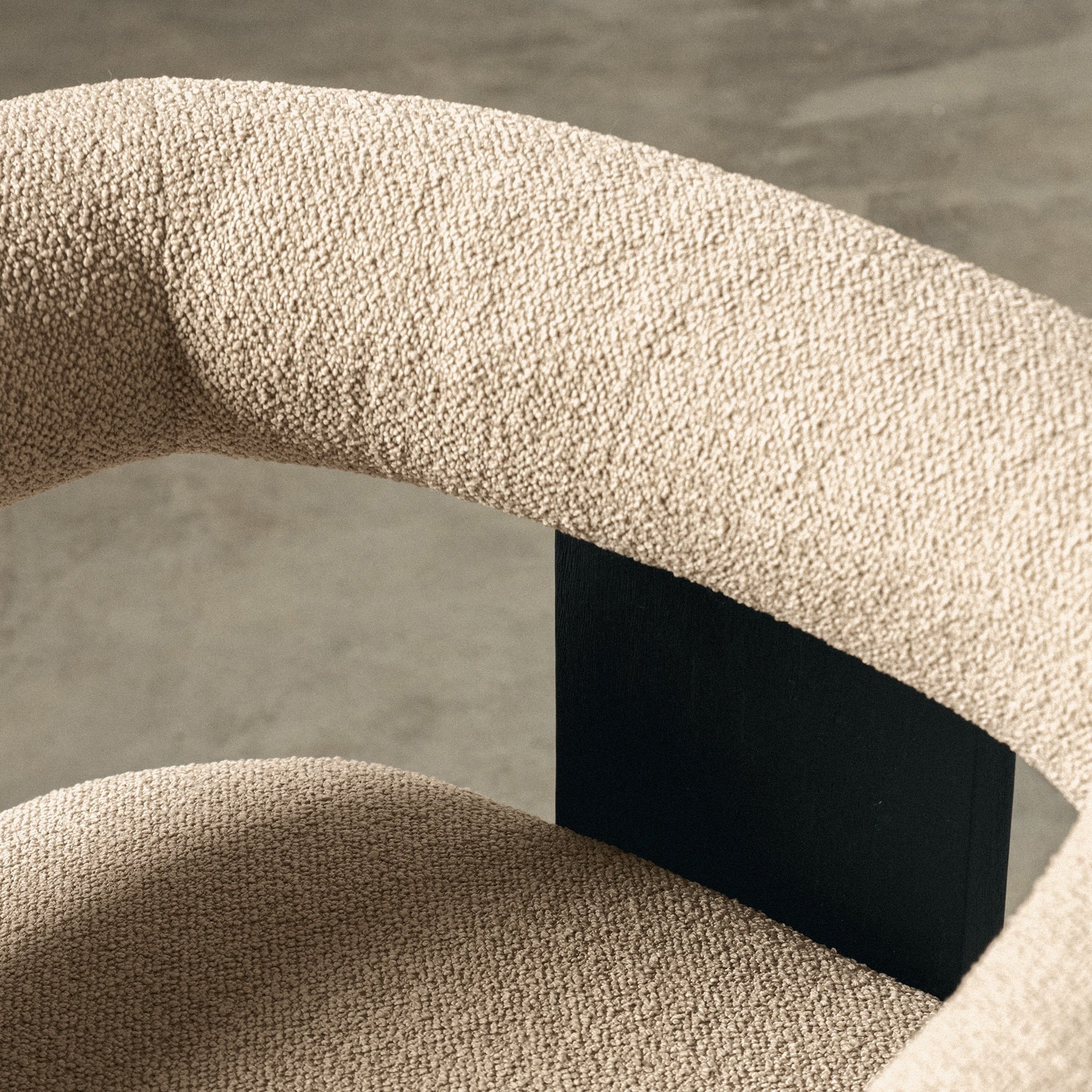 Chair CLARET, beige/black, rubberwood