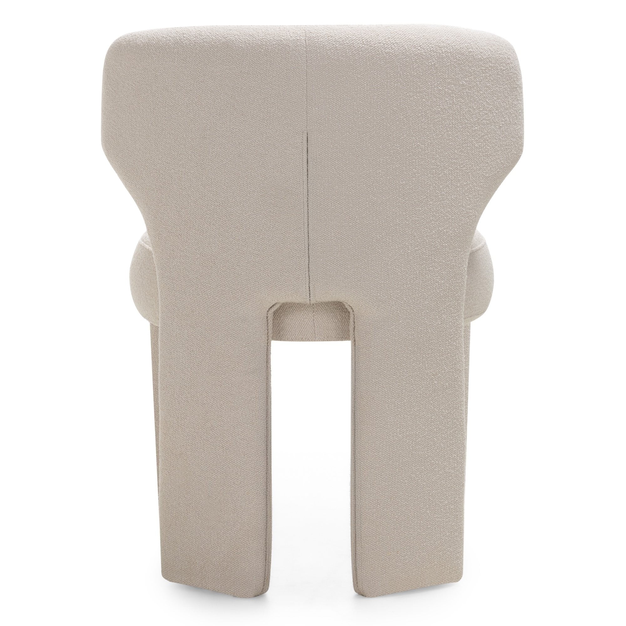 Chair DIAMON, boucle, cream, rounded