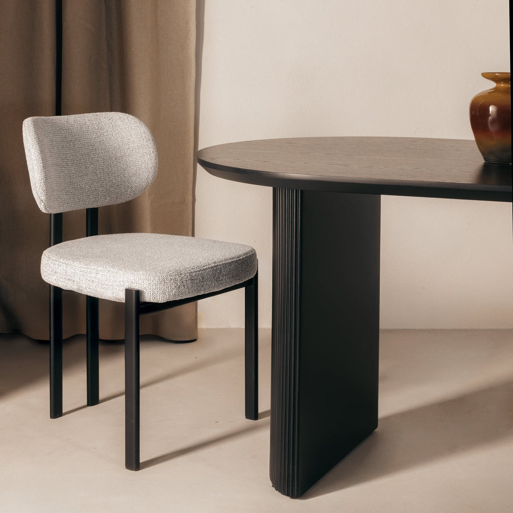 Chair ELODIE, sand/black legs