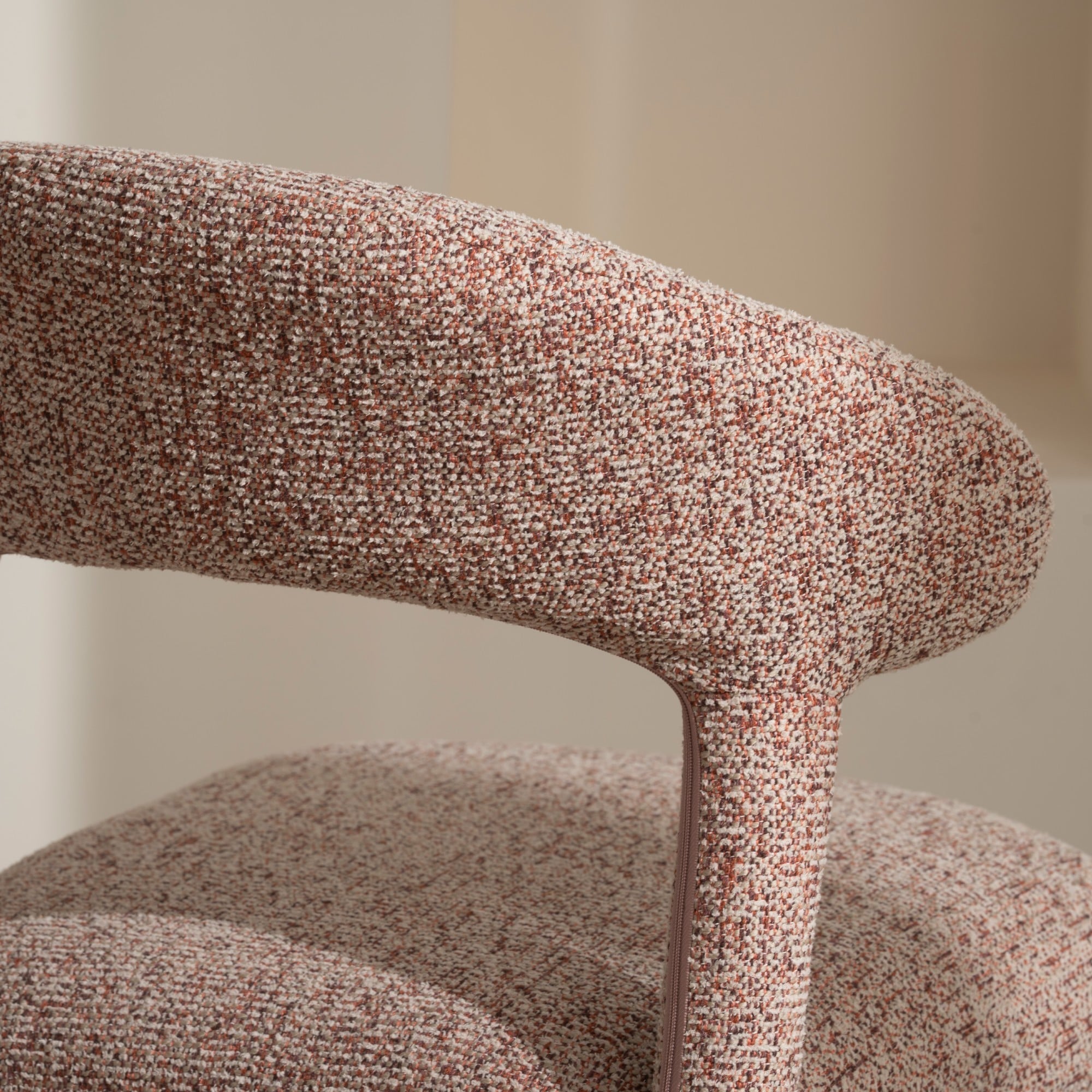 Chair FLAIR, mélange, sand burgundy