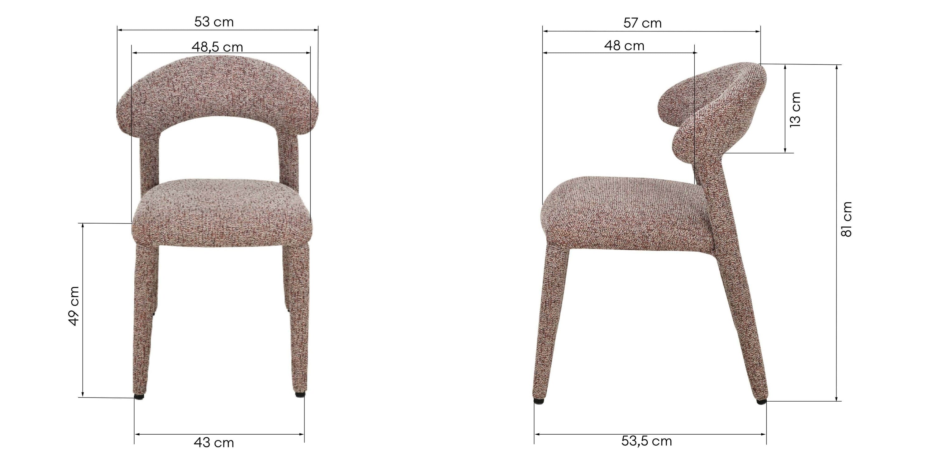 Chair FLAIR, mélange, sand burgundy