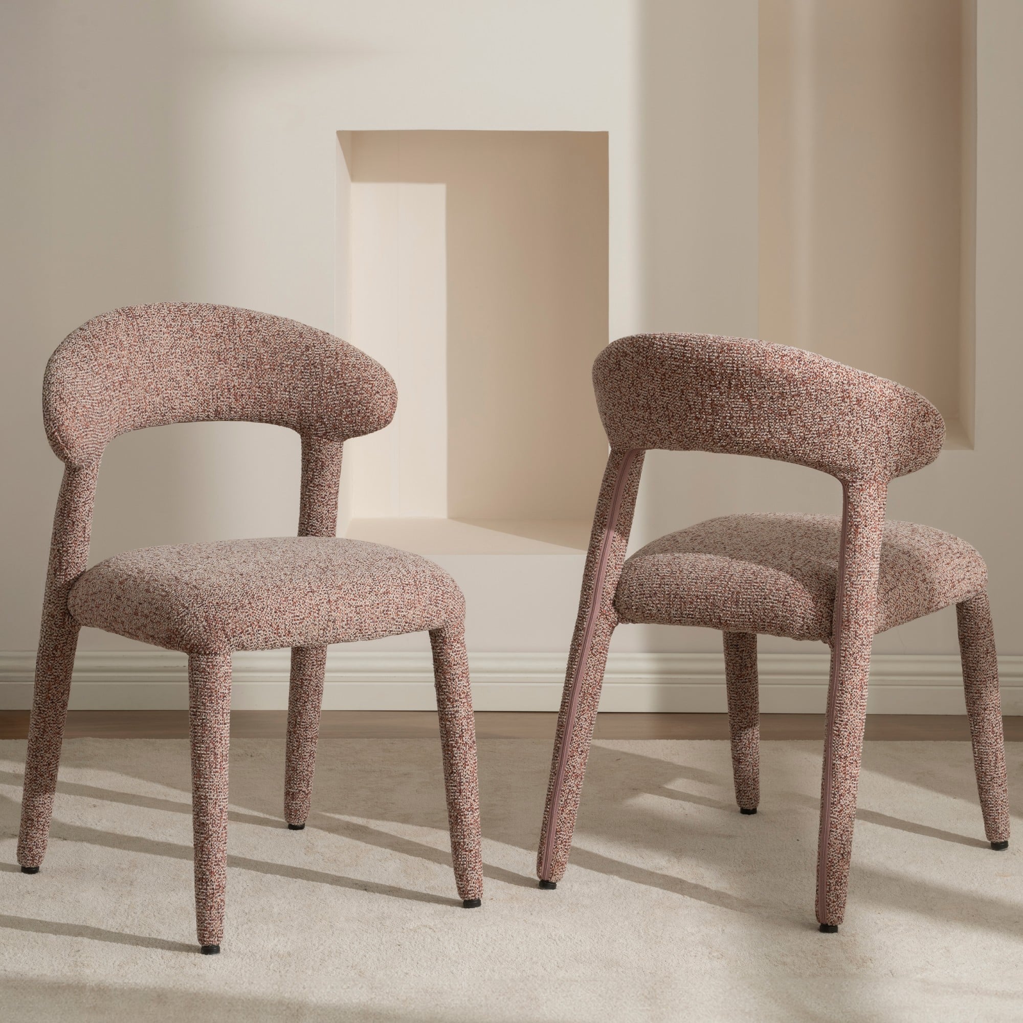 Chair FLAIR, mélange, sand burgundy