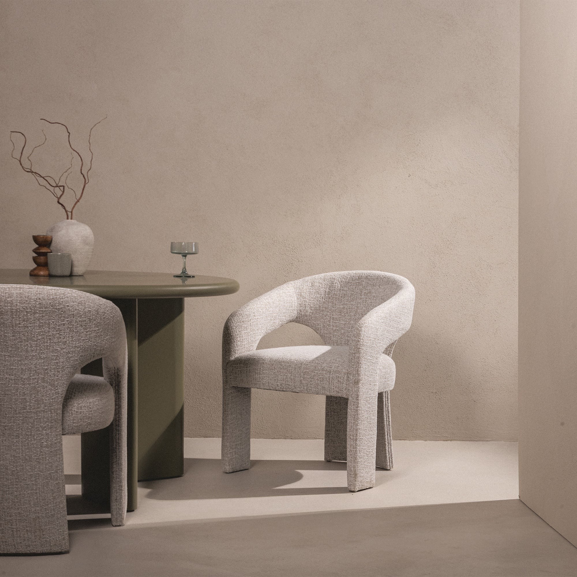 Chair with armrests ORIOLE, cream sand