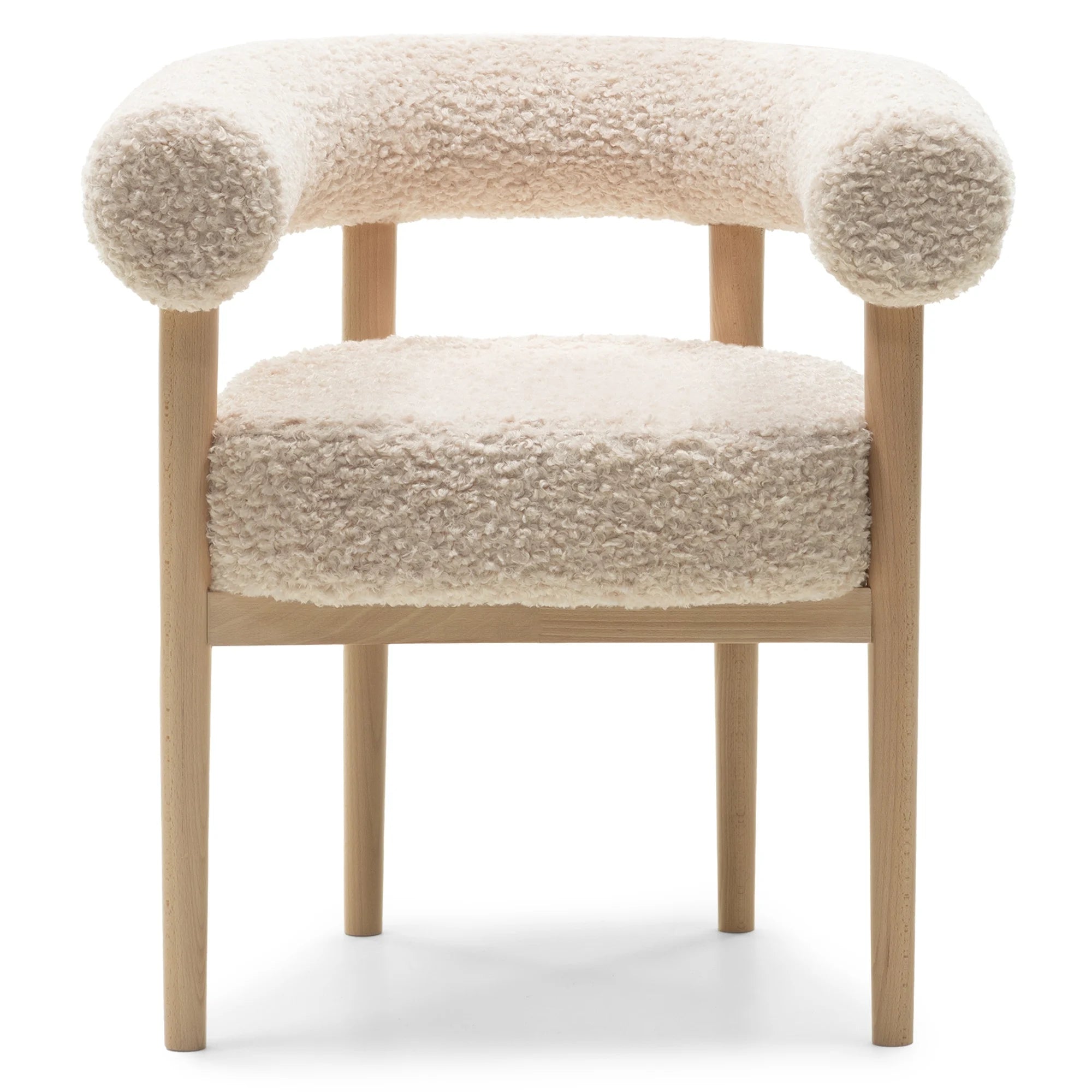 Kėdė PUFFY, šviesiai smėlinė boucle