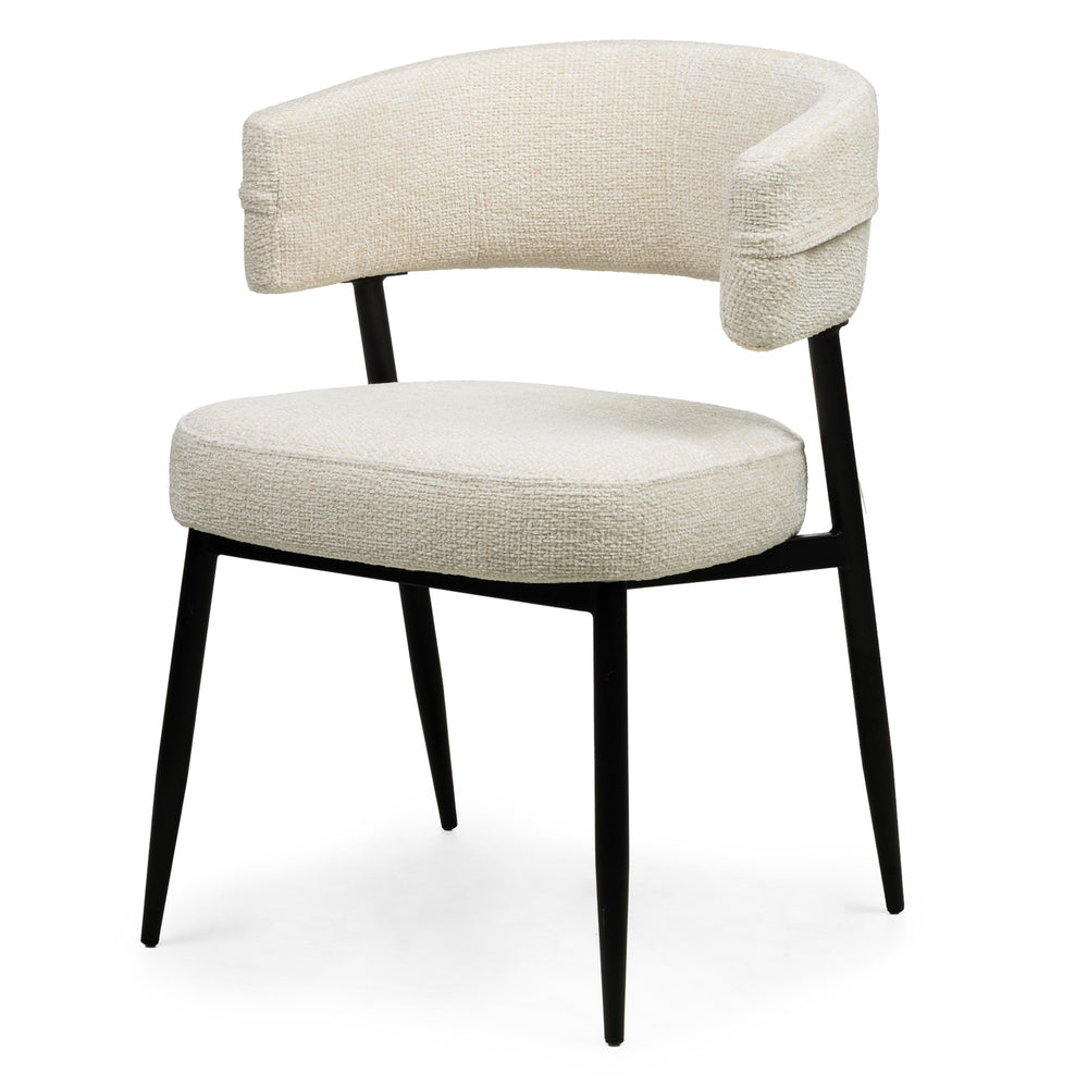 Dining chair SONNET, cream/black legs