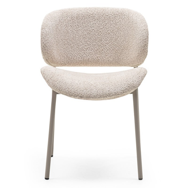 Valgomojo kėdė ZAFIRA, smėlio, boucle