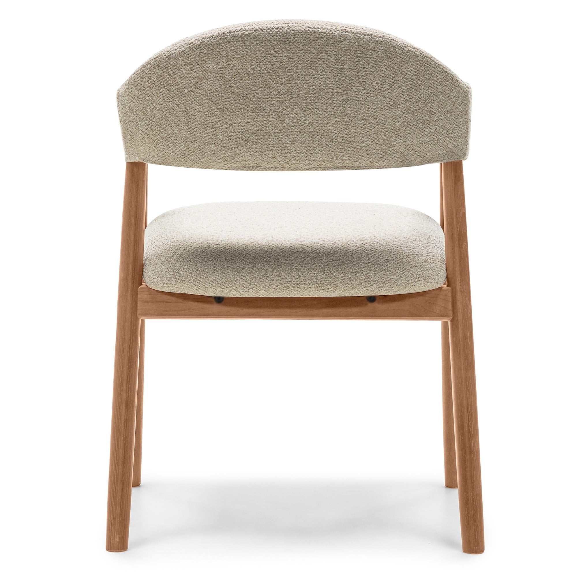 Chair VOLUTE, boucle, sand/light walnut