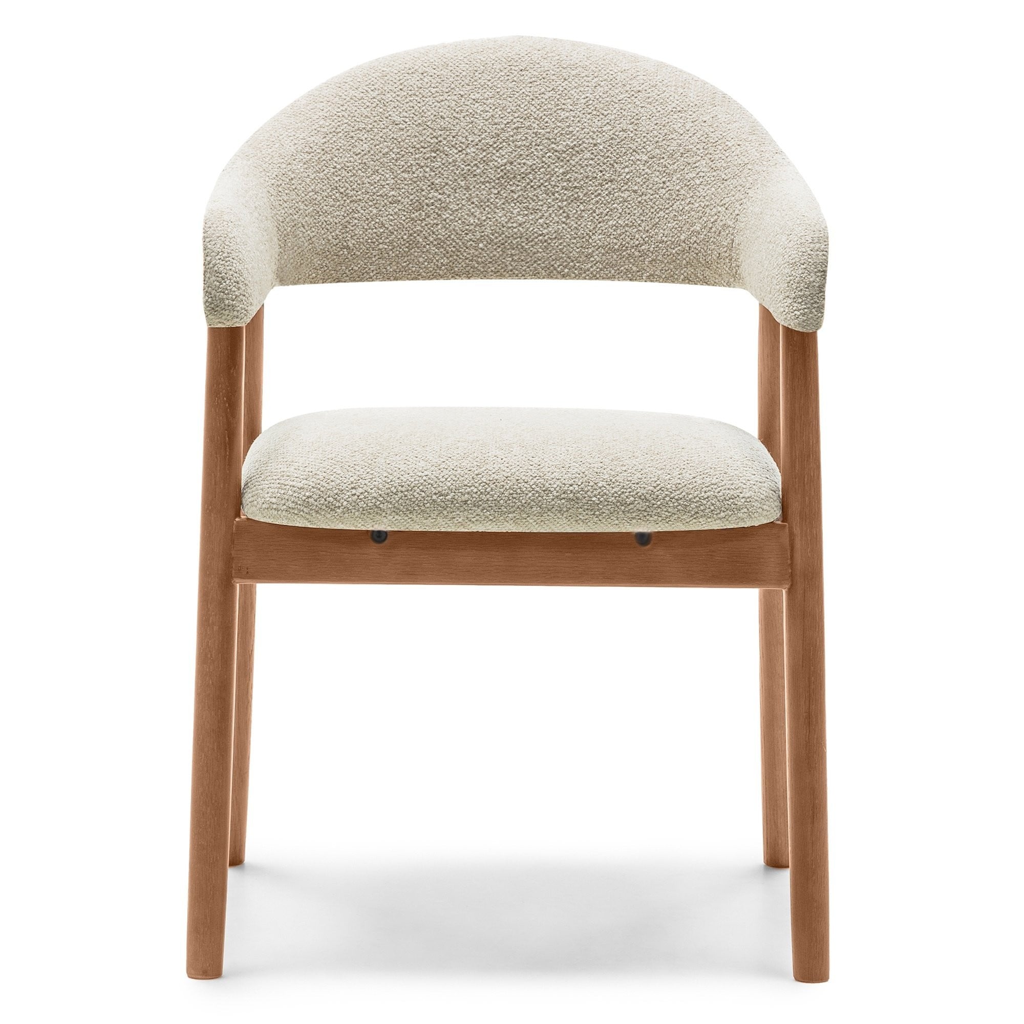 Chair VOLUTE, boucle, sand/light walnut