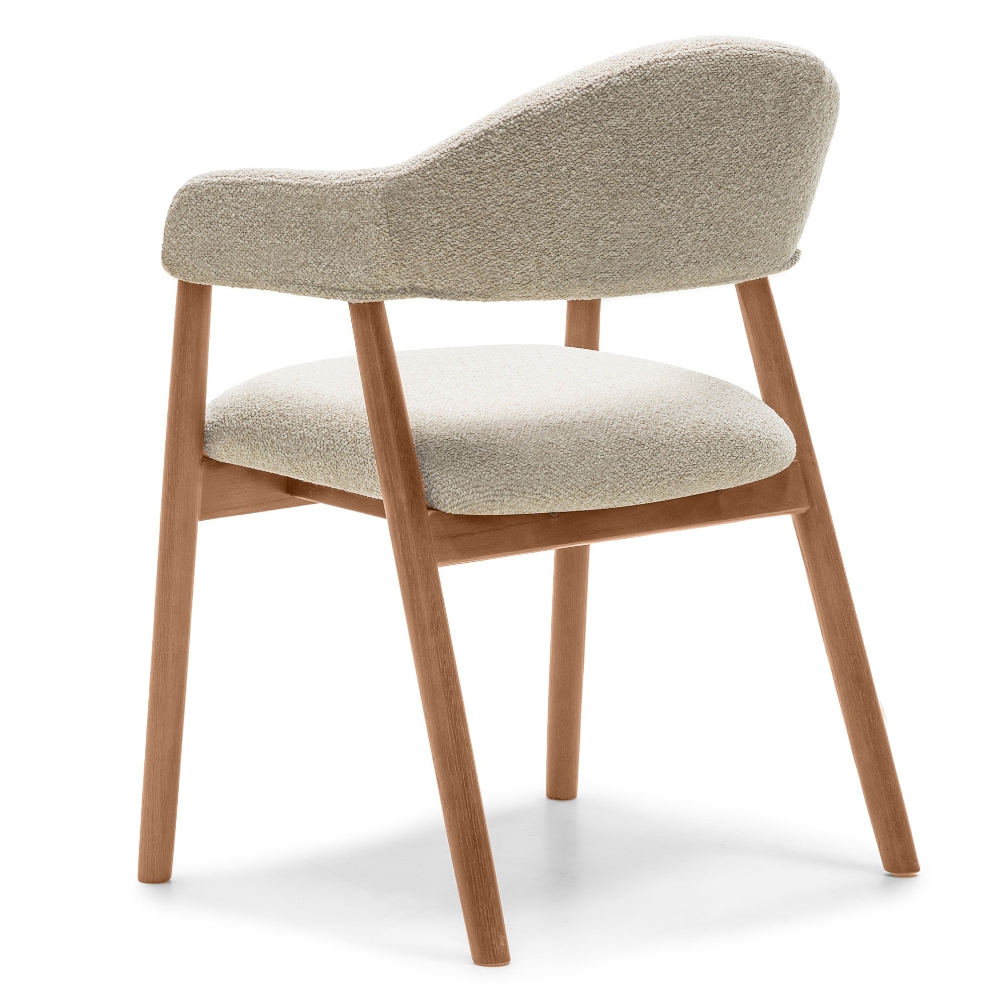 Chair VOLUTE, boucle, sand/light walnut